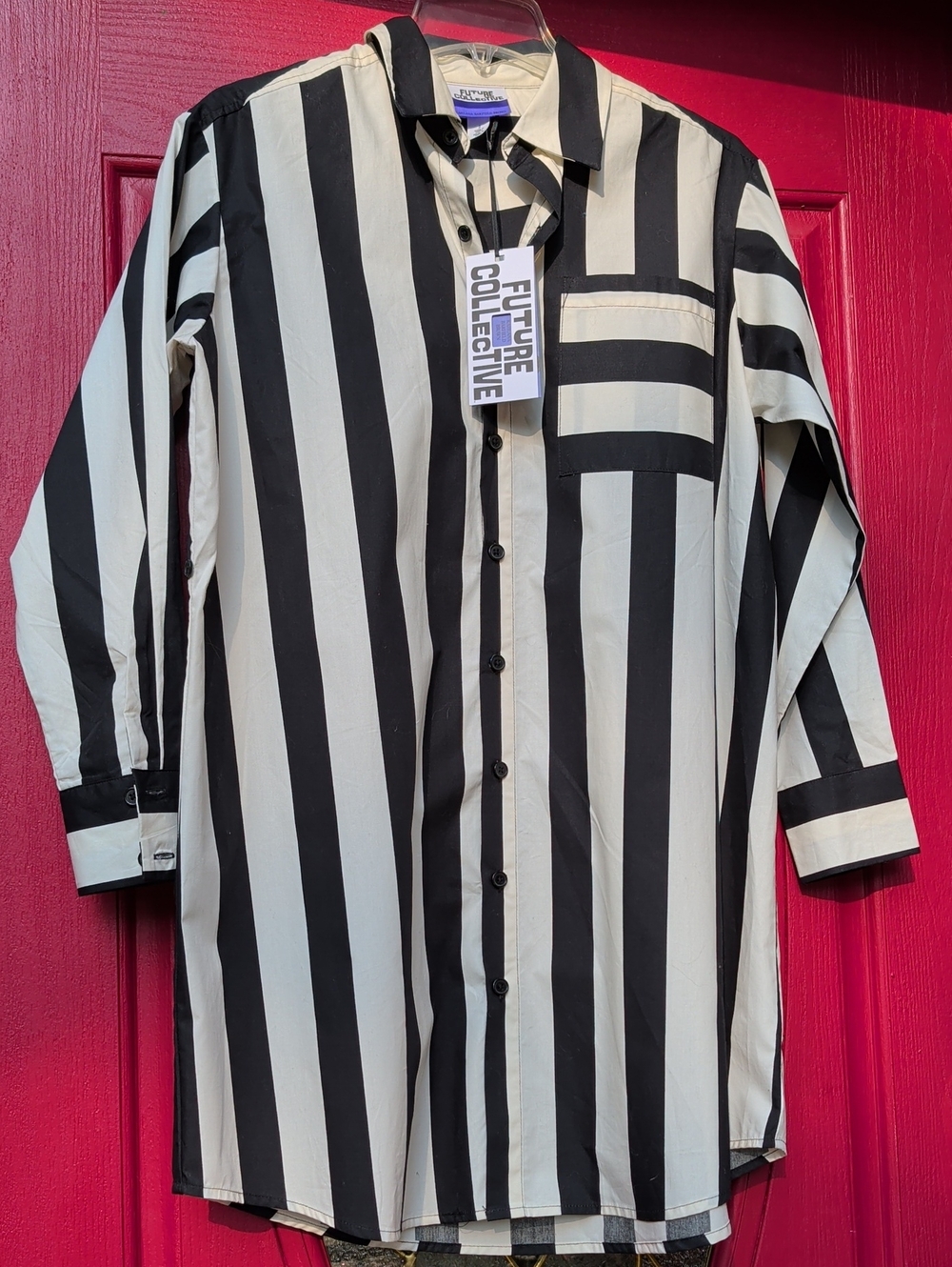 NWT - Future Collective by Kahlana Barfield Striped Shirt Dress